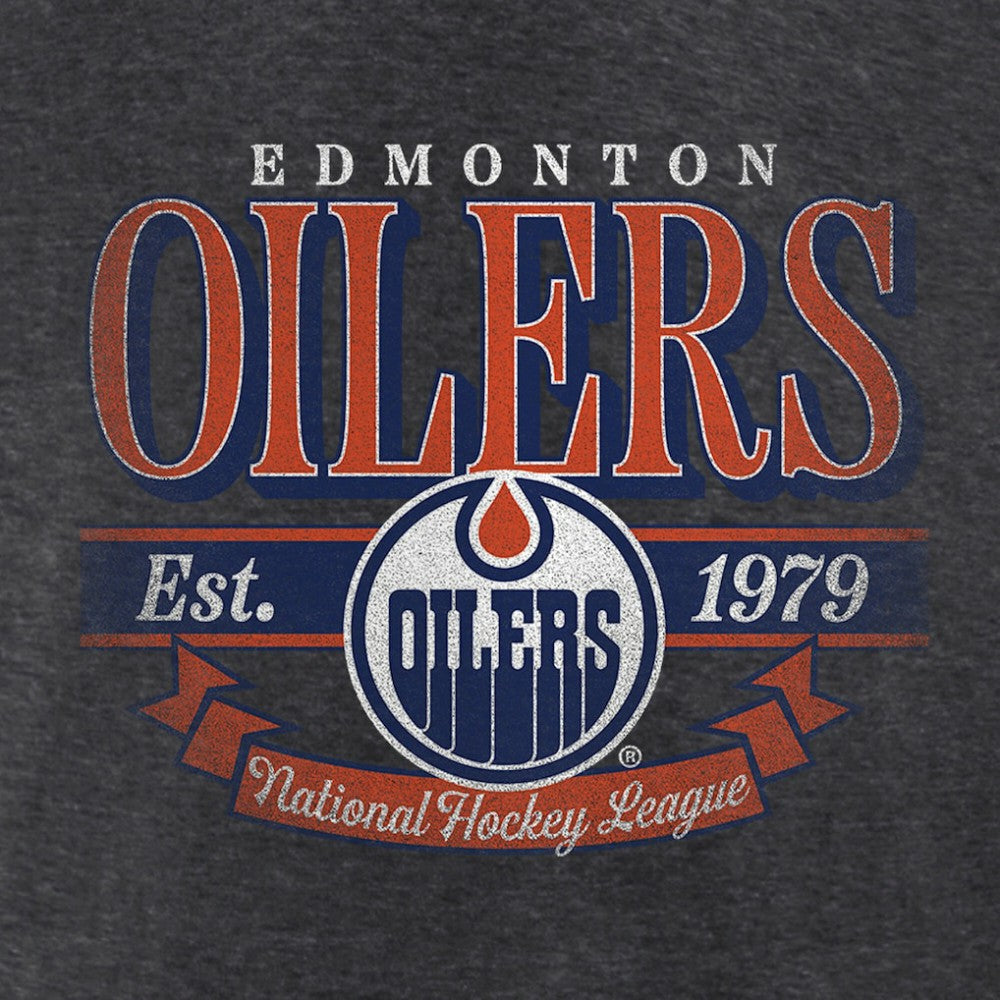 Edmonton Oilers Women's Retro Banner V-Neck T-Shirt For Sale