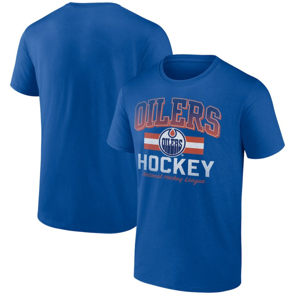 Edmonton Oilers Retro Stripe T-Shirt Outlet