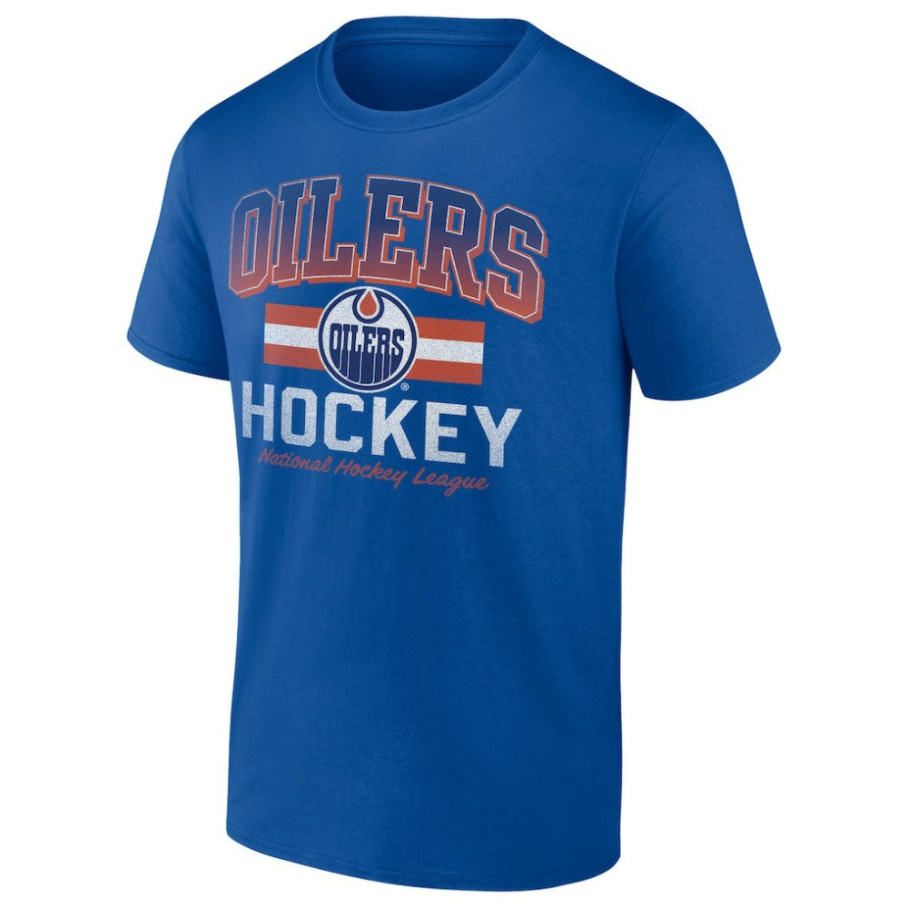 Edmonton Oilers Retro Stripe T-Shirt Outlet