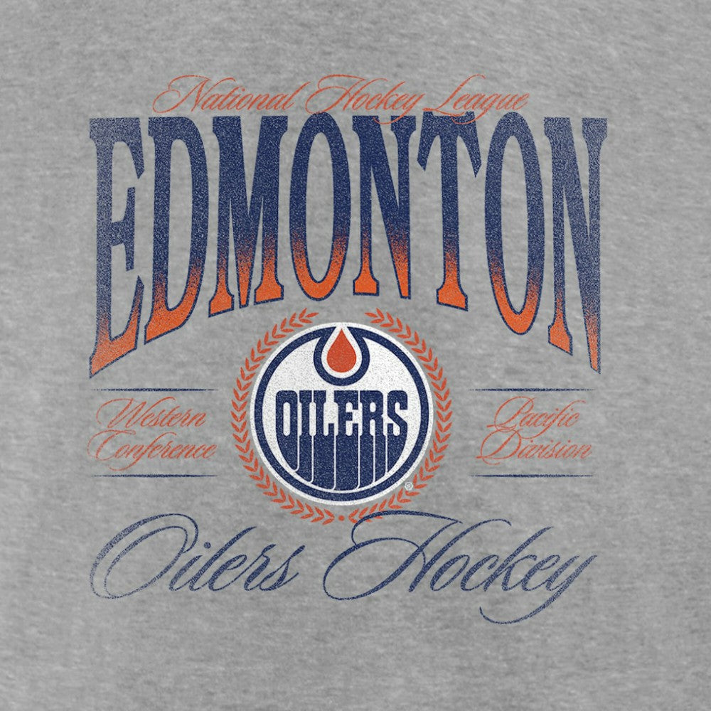 Edmonton Oilers Women's Retro Script V-Neck T-Shirt Discount