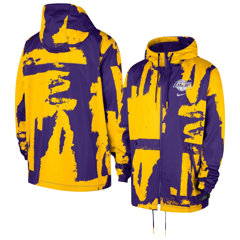 Los Angeles Lakers Unisex Courtside Club Premium Woven Full-Zip Hooded Jacket On Sale