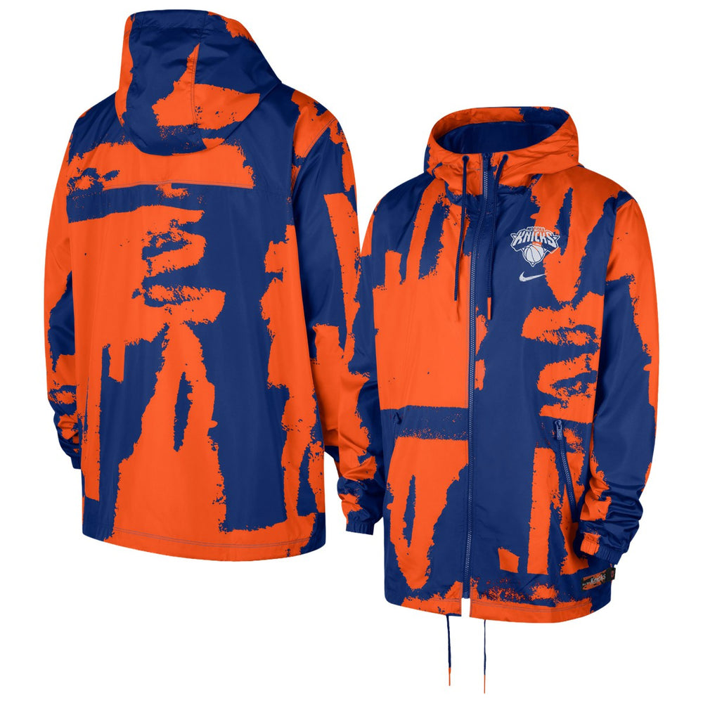 New York Knicks Courtside Club Premium Woven Full-Zip Hooded Jacket Discount