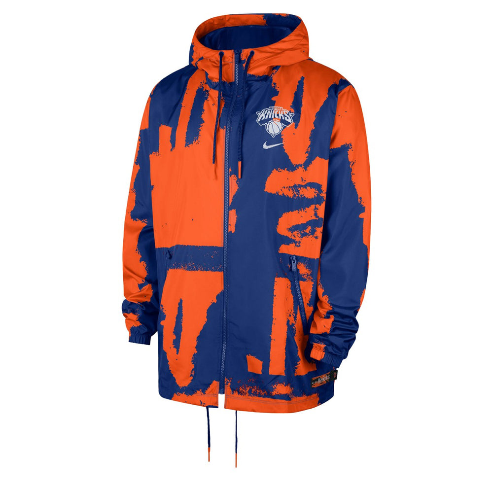 New York Knicks Courtside Club Premium Woven Full-Zip Hooded Jacket Discount