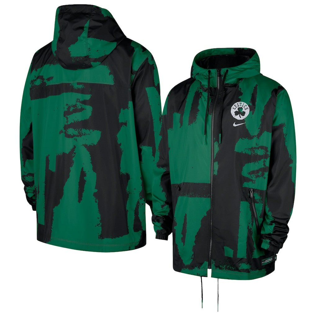 Boston Celtics Courtside Club Premium Woven Full-Zip Hooded Jacket For Sale