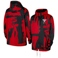 Chicago Bulls Courtside Club Premium Woven Full-Zip Hooded Jacket For Sale