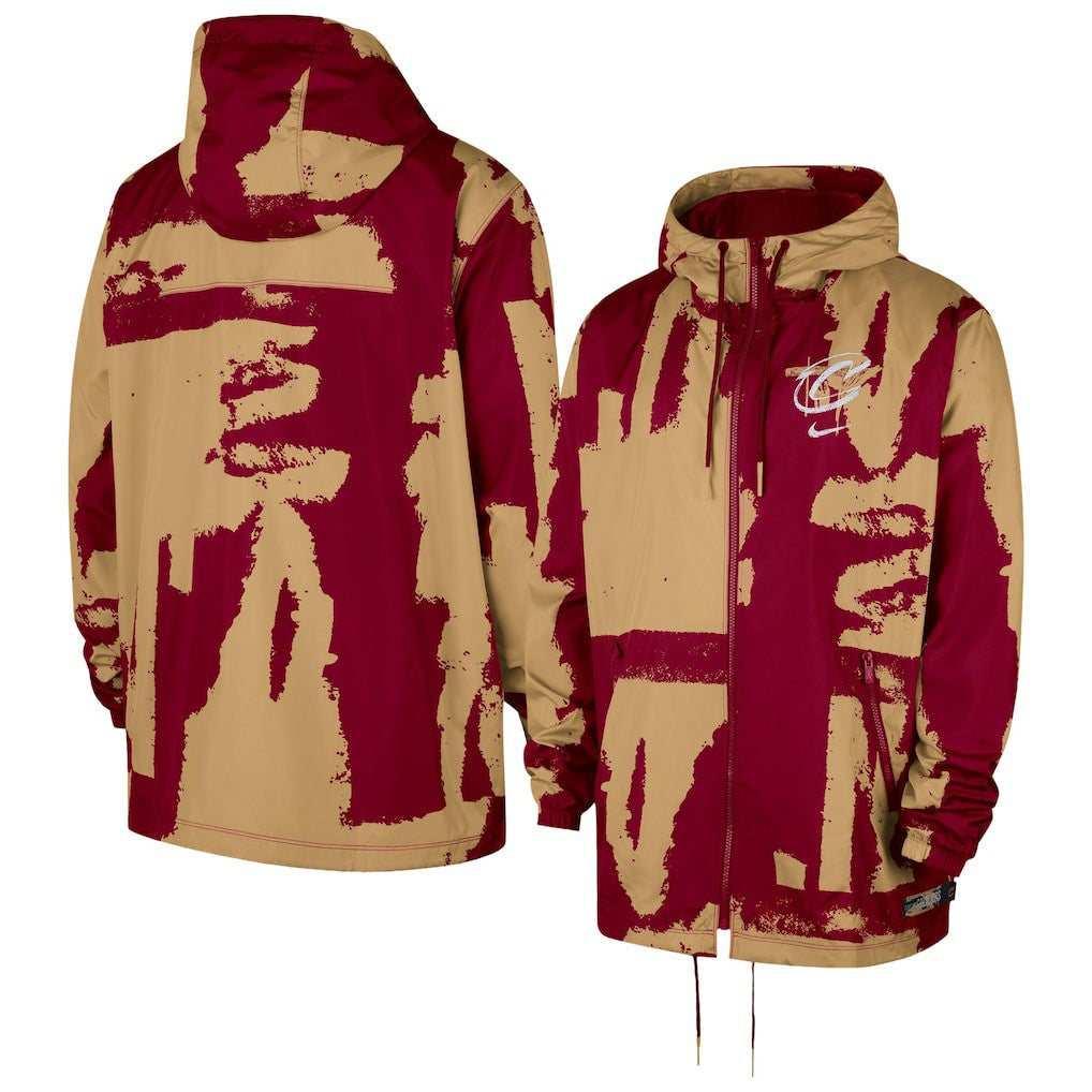 Cleveland Cavaliers Courtside Club Premium Woven Full-Zip Hooded Jacket sale Discount