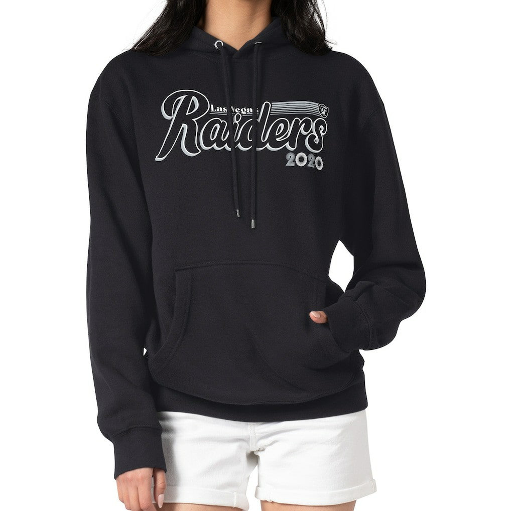 Las Vegas Raiders  Starter Women's Groovy Script Pullover Hoodie