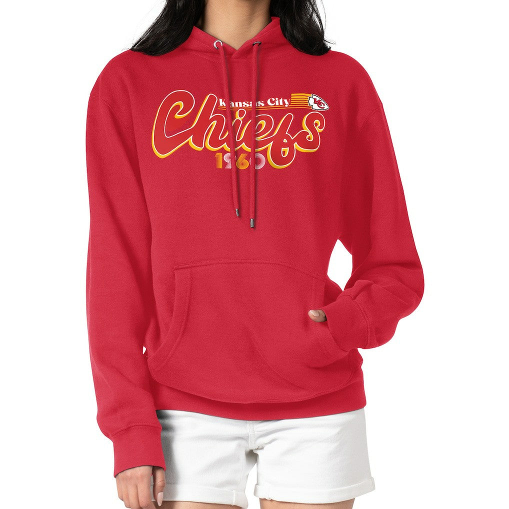 Kansas City Chiefs  Starter Women's Groovy Script Pullover Hoodie