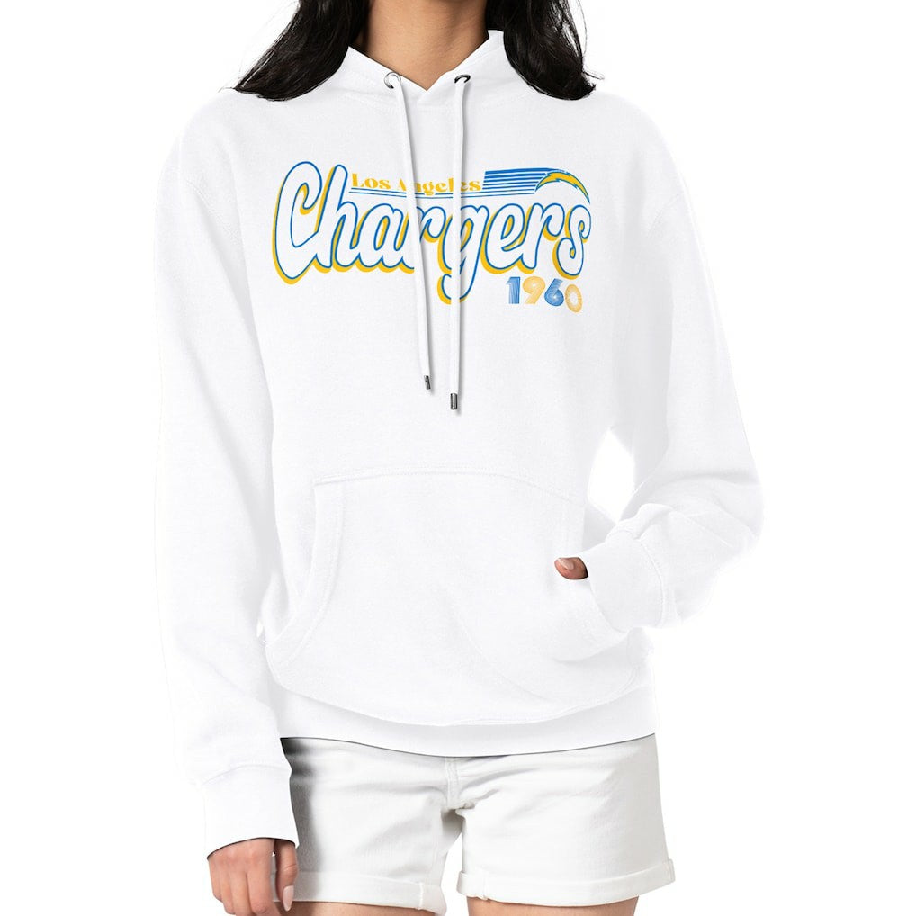 Los Angeles Chargers  Starter Women's Groovy Script Pullover Hoodie