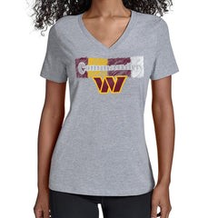 Washington Commanders  Starter Women's Color Shading V-Neck T-Shirt