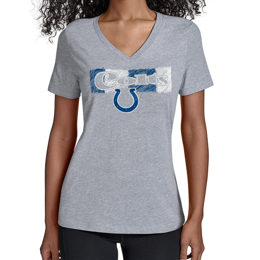 Indianapolis Colts  Starter Women's Color Shading V-Neck T-Shirt