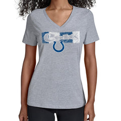 Indianapolis Colts  Starter Women's Color Shading V-Neck T-Shirt