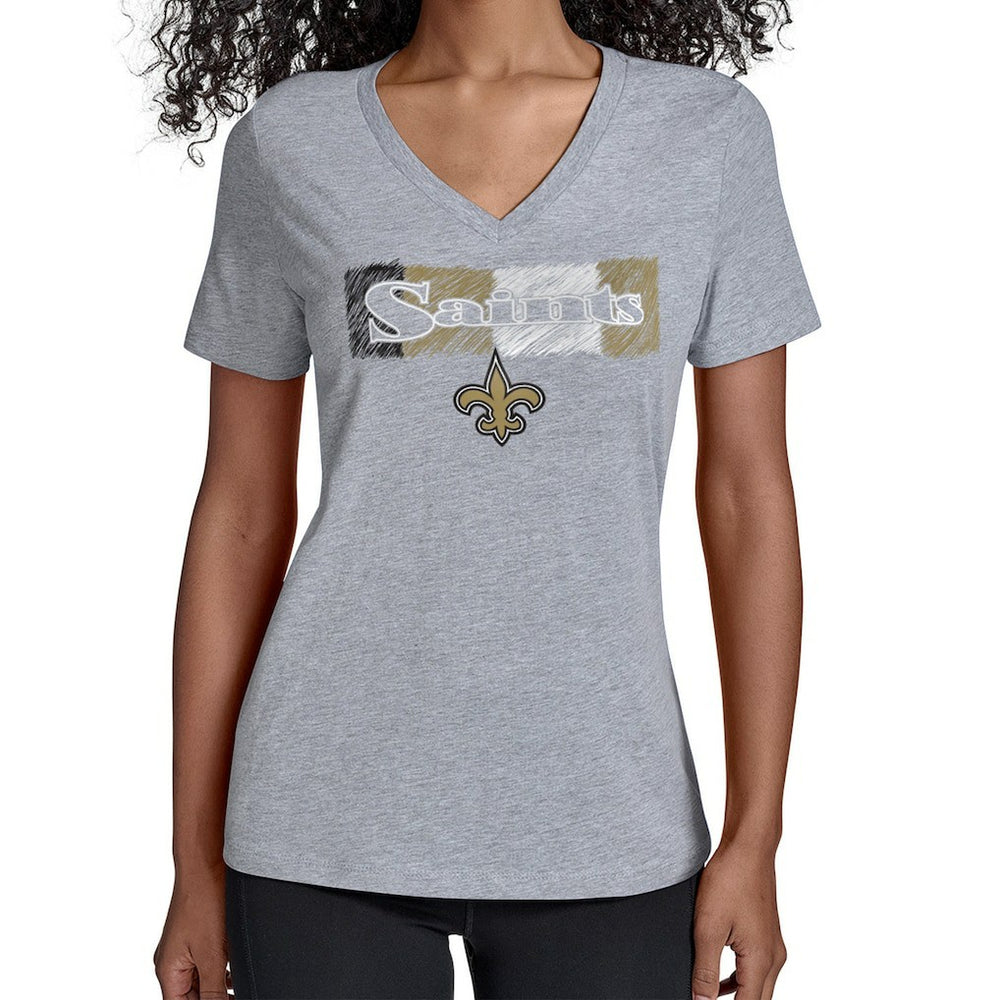New Orleans Saints  Starter Women's Color Shading V-Neck T-Shirt