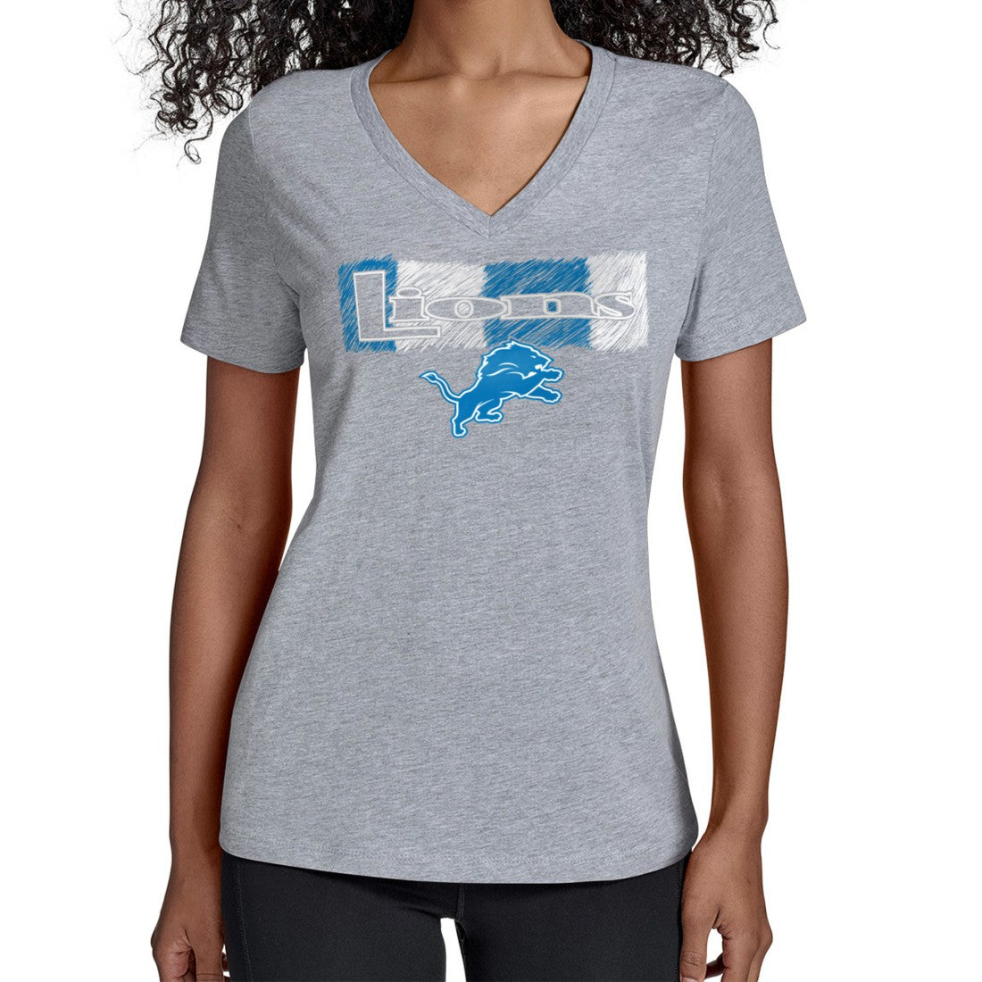 Detroit Lions  Starter Women's Color Shading V-Neck T-Shirt