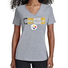 Pittsburgh Steelers  Starter Women's Color Shading V-Neck T-Shirt