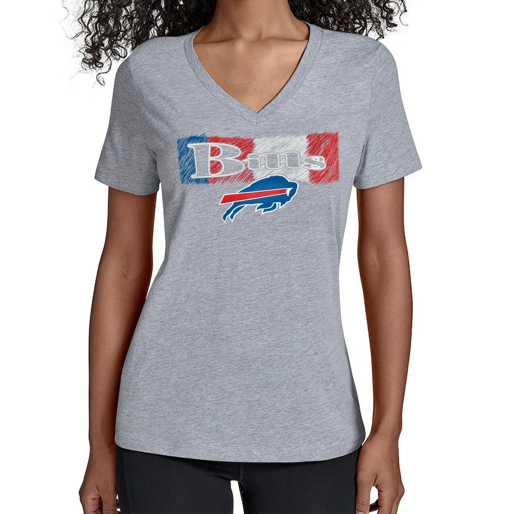 Buffalo Bills  Starter Women's Color Shading V-Neck T-Shirt