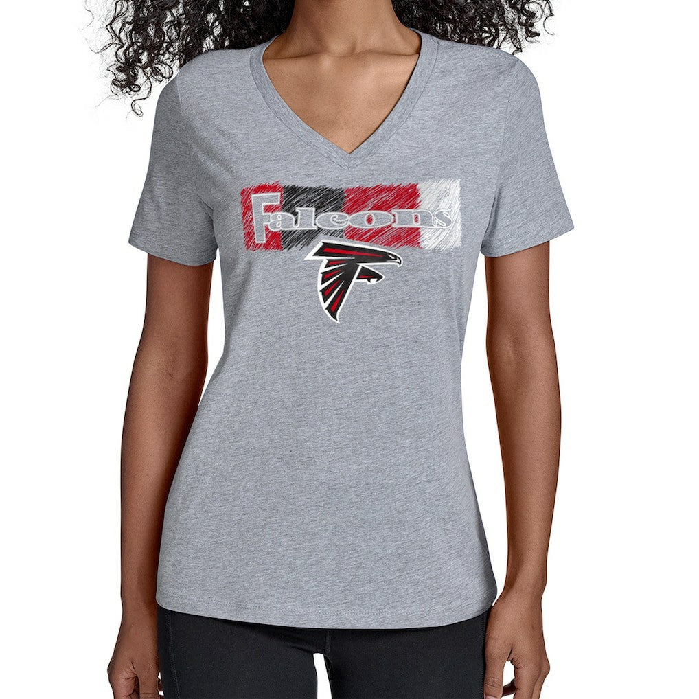 Atlanta Falcons  Starter Women's Color Shading V-Neck T-Shirt