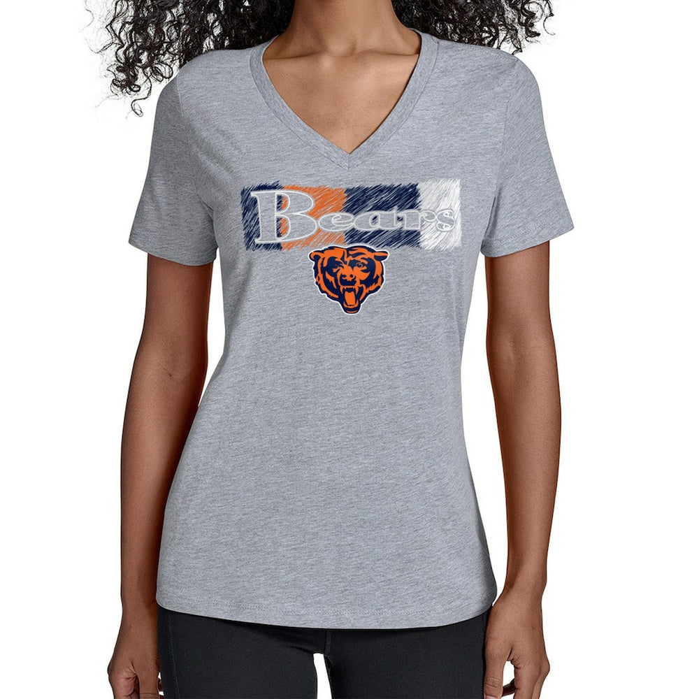 Chicago Bears  Starter Women's Color Shading V-Neck T-Shirt