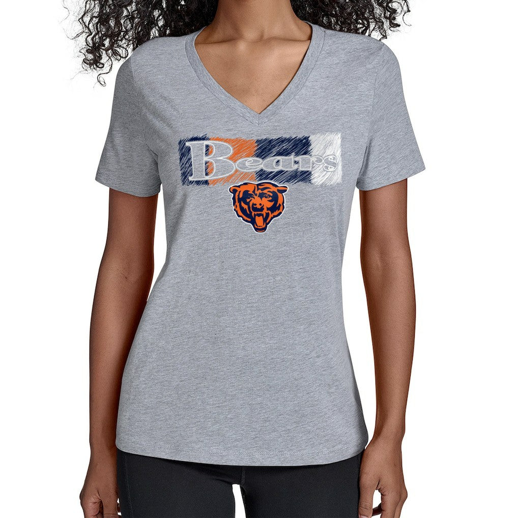 Chicago Bears  Starter Women's Color Shading V-Neck T-Shirt