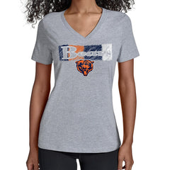 Chicago Bears  Starter Women's Color Shading V-Neck T-Shirt