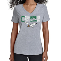 Philadelphia Eagles  Starter Women's Color Shading V-Neck T-Shirt