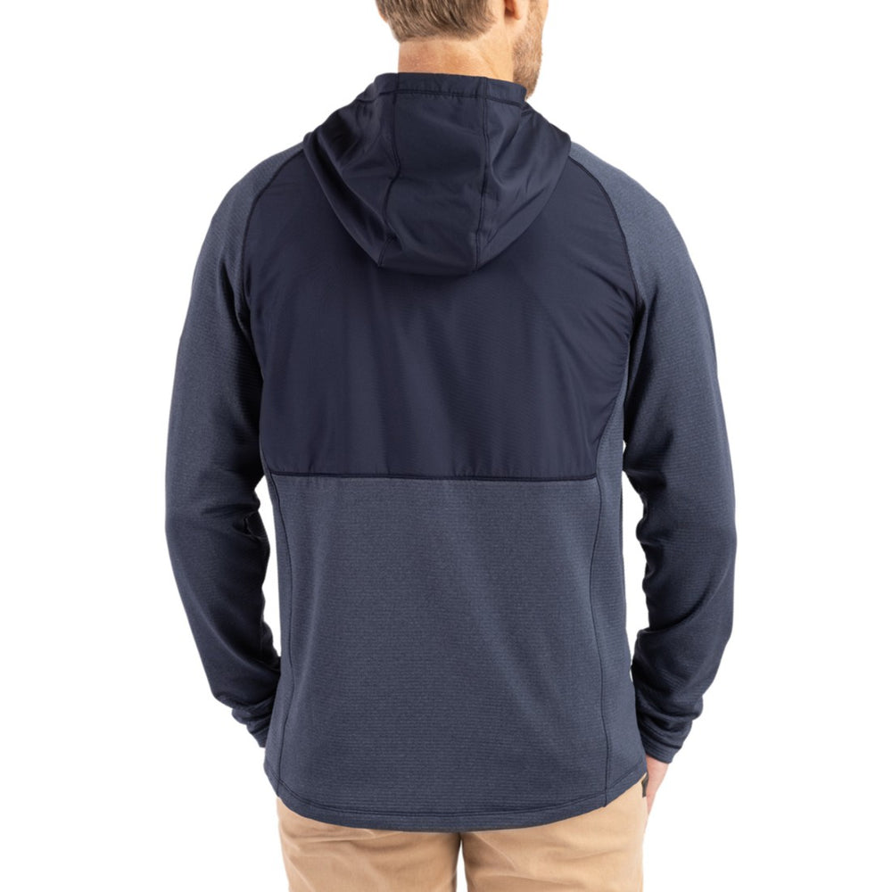 Denver Broncos  Cutter & Buck Peshastin Eco Fleece Recycled Raglan Full-Zip Tri-Blend Hybrid Jacket