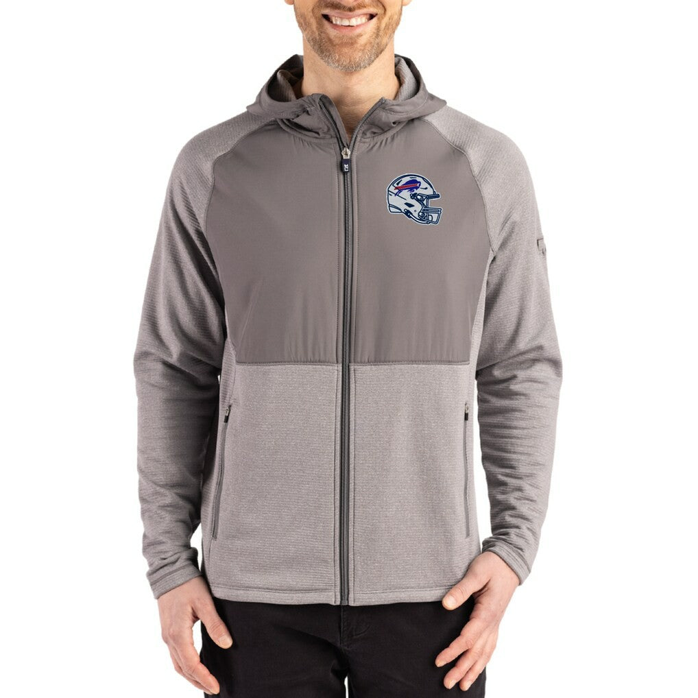 Buffalo Bills  Cutter & Buck Peshastin Eco Fleece Recycled Raglan Full-Zip Tri-Blend Hybrid Jacket