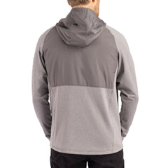 Detroit Lions  Cutter & Buck Peshastin Eco Fleece Recycled Raglan Full-Zip Tri-Blend Hybrid Jacket
