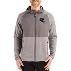 Houston Texans  Cutter & Buck Peshastin Eco Fleece Recycled Raglan Full-Zip Tri-Blend Hybrid Jacket