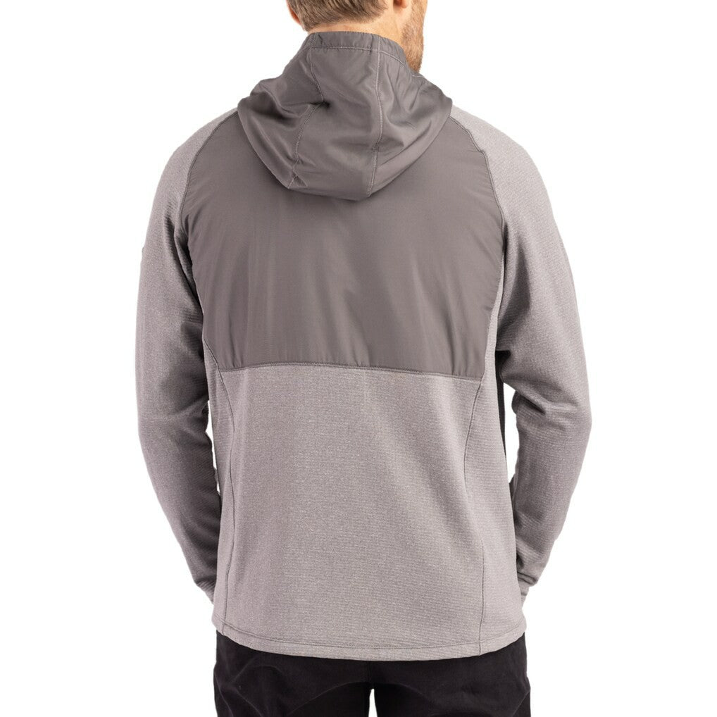 Jacksonville Jaguars  Cutter & Buck Peshastin Eco Fleece Recycled Raglan Full-Zip Tri-Blend Hybrid Jacket