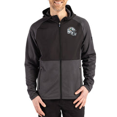 Miami Dolphins  Cutter & Buck Peshastin Eco Fleece Recycled Raglan Full-Zip Tri-Blend Hybrid Jacket