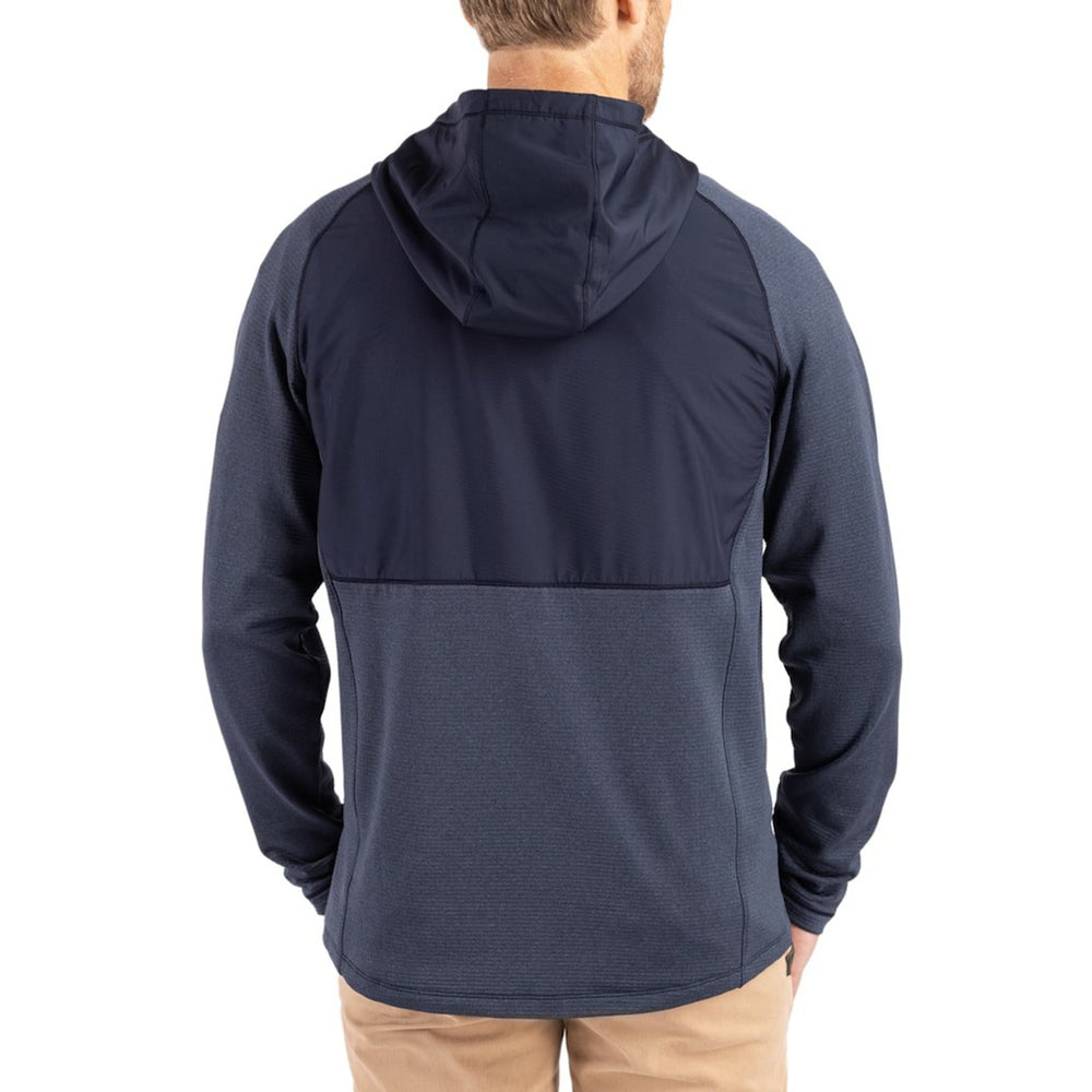 New England Patriots  Cutter & Buck Peshastin Eco Fleece Recycled Raglan Full-Zip Tri-Blend Hybrid Jacket