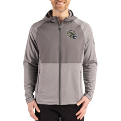 New Orleans Saints  Cutter & Buck Peshastin Eco Fleece Recycled Raglan Full-Zip Tri-Blend Hybrid Jacket