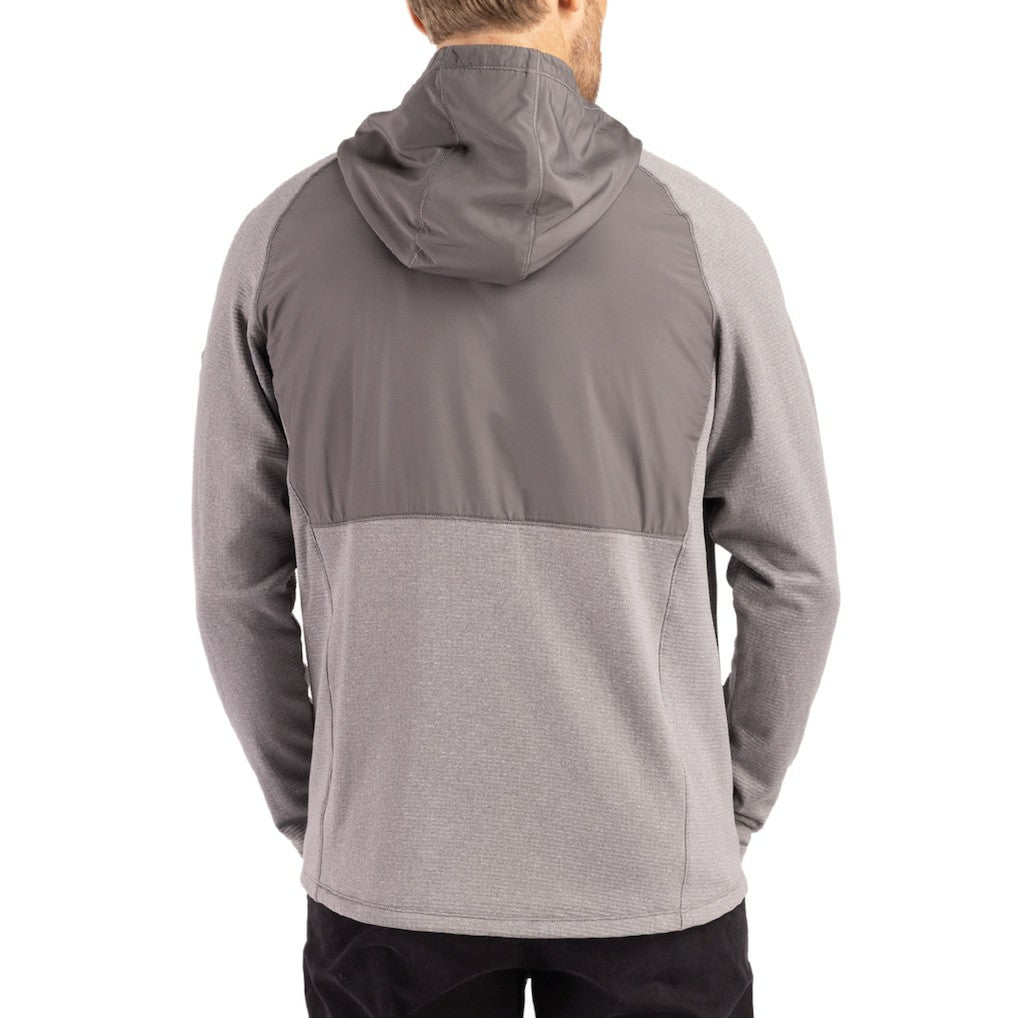 New Orleans Saints  Cutter & Buck Peshastin Eco Fleece Recycled Raglan Full-Zip Tri-Blend Hybrid Jacket