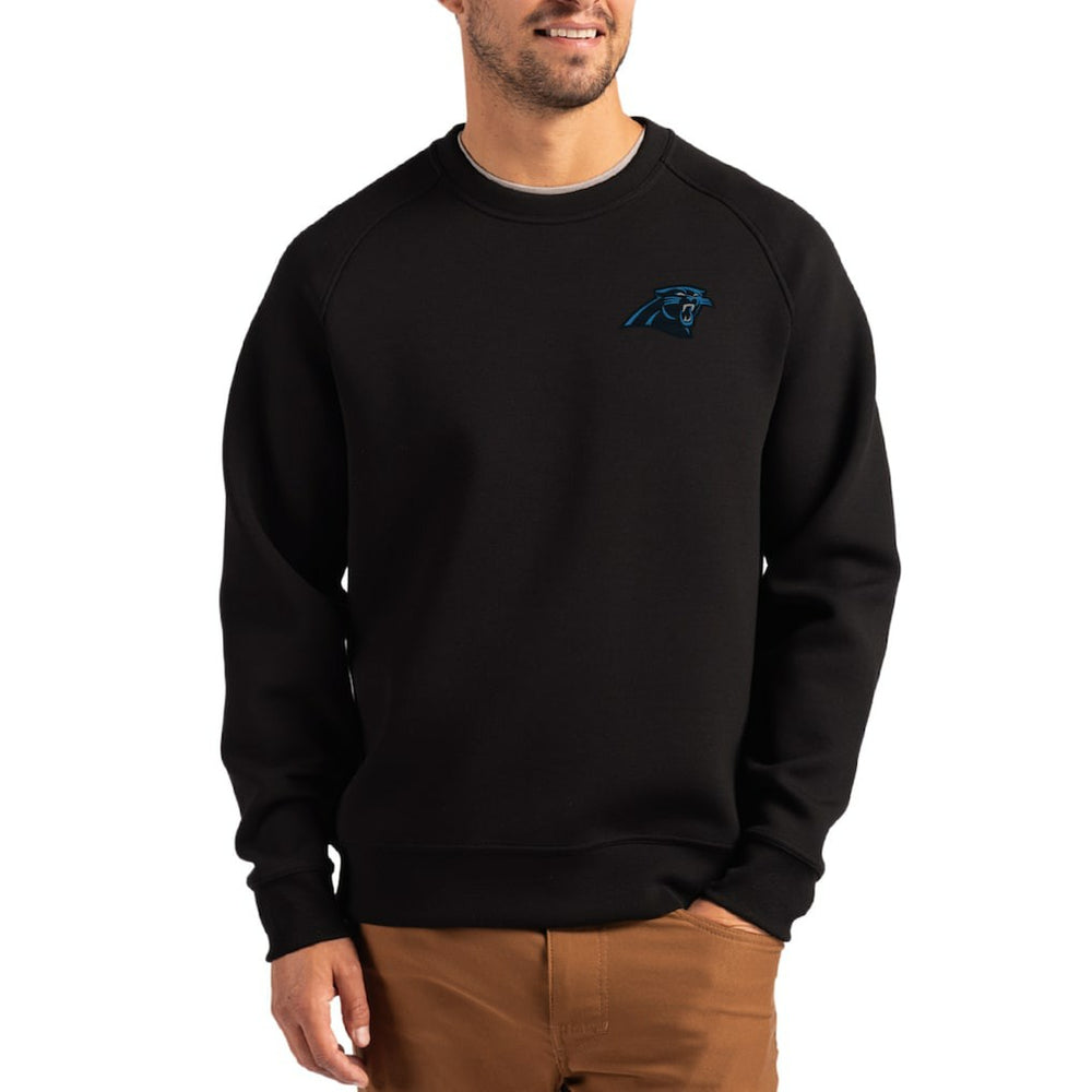 Carolina Panthers  Cutter & Buck Primary Logo Roam Recycled Raglan Pullover Sweatshirt