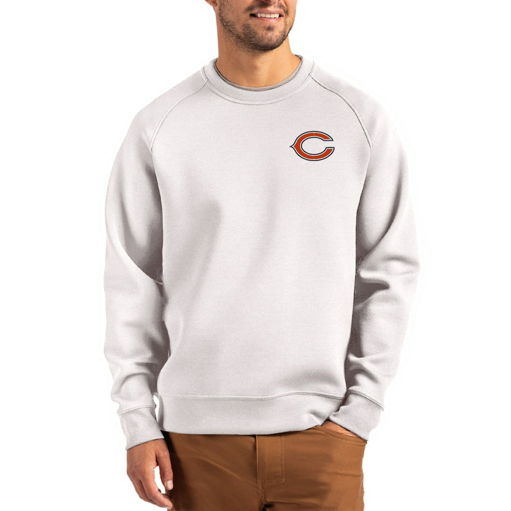 Chicago Bears  Cutter & Buck Team Logo Roam Recycled Raglan Pullover Sweatshirt