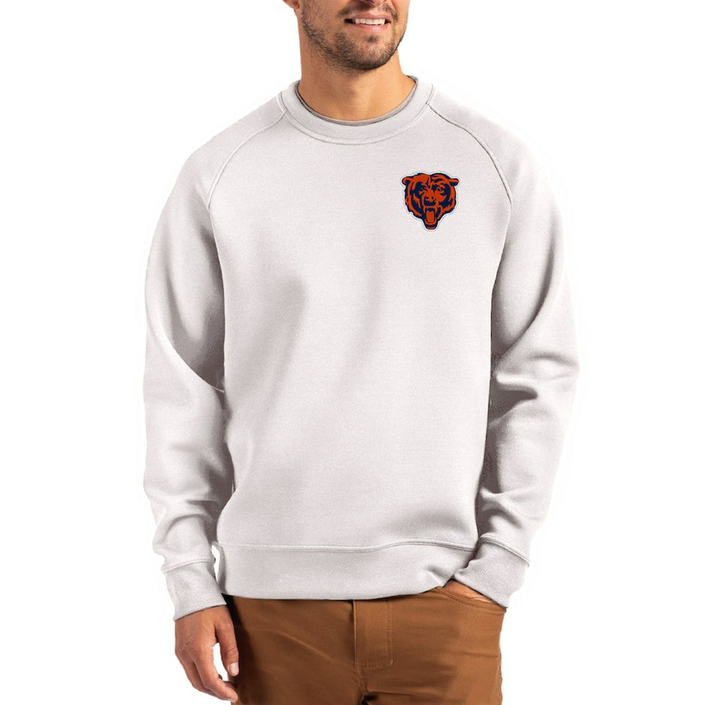 Chicago Bears  Cutter & Buck Throwback Roam Recycled Raglan Pullover Sweatshirt