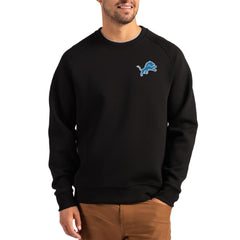 Detroit Lions  Cutter & Buck Primary Logo Roam Recycled Raglan Pullover Sweatshirt
