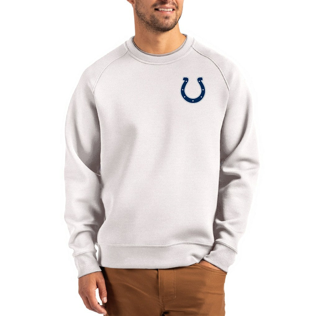 Indianapolis Colts  Cutter & Buck Primary Logo Roam Recycled Raglan Pullover Sweatshirt
