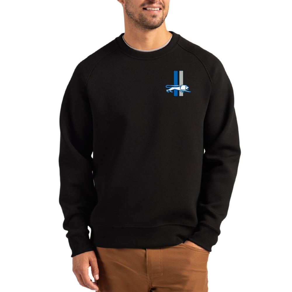 Detroit Lions  Cutter & Buck Throwback Roam Recycled Raglan Pullover Sweatshirt