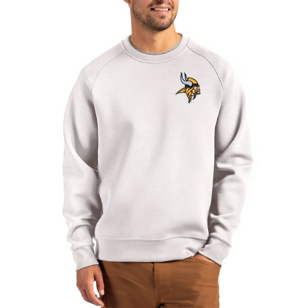 Minnesota Vikings  Cutter & Buck Primary Logo Roam Recycled Raglan Pullover Sweatshirt