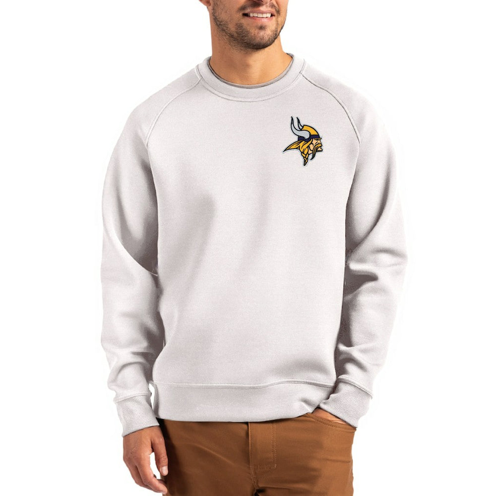 Minnesota Vikings  Cutter & Buck Primary Logo Roam Recycled Raglan Pullover Sweatshirt