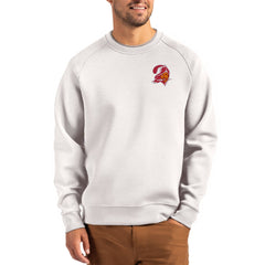 Tampa Bay Buccaneers  Cutter & Buck Throwback Roam Recycled Raglan Pullover Sweatshirt