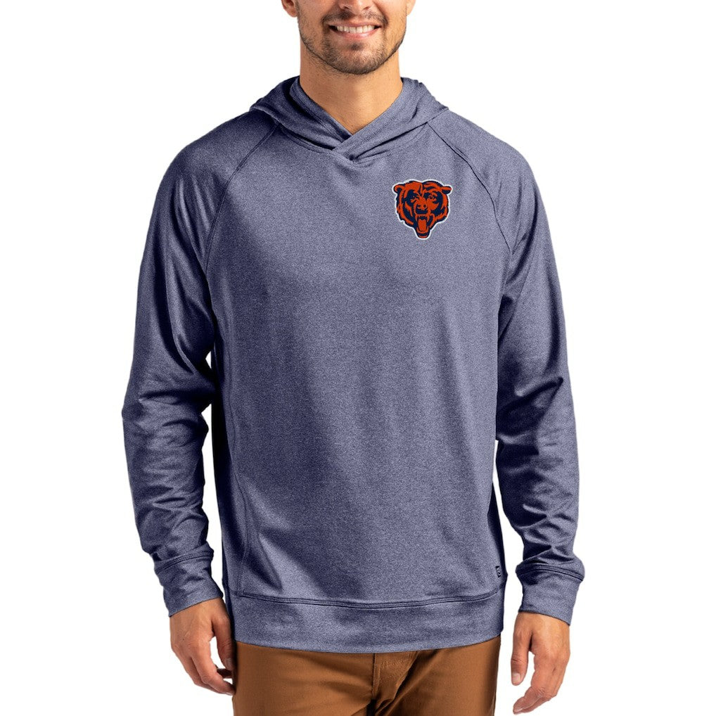 Chicago Bears  Cutter & Buck Adapt Knit Recycled Raglan Pullover Hoodie
