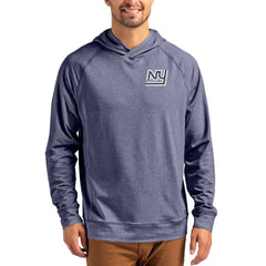 New York Giants  Cutter & Buck Adapt Historic Knit Recycled Raglan Pullover Hoodie