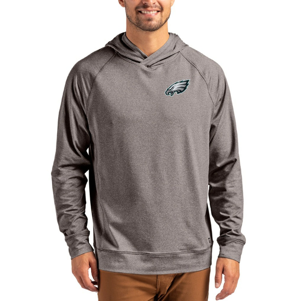Philadelphia Eagles  Cutter & Buck Adapt Knit Recycled Raglan Pullover Hoodie