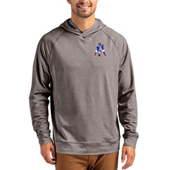 New England Patriots  Cutter & Buck Adapt Historic Knit Recycled Raglan Pullover Hoodie