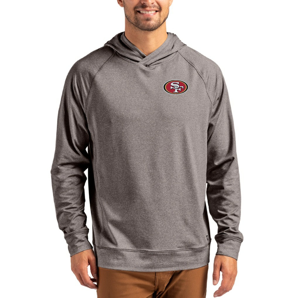 San Francisco 49ers  Cutter & Buck Adapt Knit Recycled Raglan Pullover Hoodie