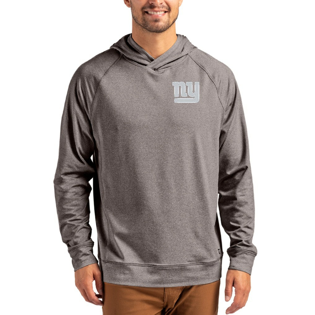 New York Giants  Cutter & Buck Adapt Knit Recycled Raglan Pullover Hoodie