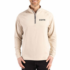 New Orleans Saints  Cutter & Buck Adapt Eco Knit Stretch Recycled Quarter-Zip Pullover